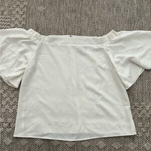 Lily Rain White Off Shoulder Flowy Sleeve Sz Large